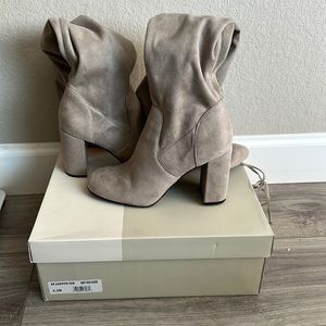 Knee high suede BP boots with block heel